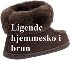 Lammeskind herre hjemmesko i grå med blød uld